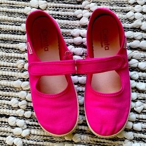 Hot Pink Cienta Mary Janes size 2